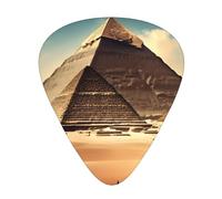 Dreaming of the Pyramids of Khufu Guitar Picks 12 Pack Assorted Thickness-0.46mm 0.71mm 0.96mm Medium Thin Heavy Celluloid Style Picks for Acoustic Electric Guitar Ukulele