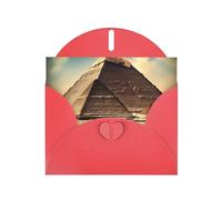Dreaming of the Pyramids of Khufu Holiday Cards | Double Sided Glitter Cardstock | Christmas, Birthday, Valentine's Day, Wedding & Party Invitations | Envelopes Included