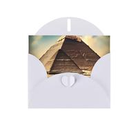 Dreaming of the Pyramids of Khufu Holiday Cards | Double Sided Glitter Cardstock | Christmas, Birthday, Valentine's Day, Wedding & Party Invitations | Envelopes Included