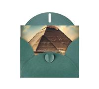 Dreaming of the Pyramids of Khufu Holiday Cards | Double Sided Glitter Cardstock | Christmas, Birthday, Valentine's Day, Wedding & Party Invitations | Envelopes Included