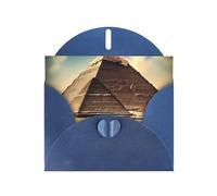Dreaming of the Pyramids of Khufu Holiday Cards | Double Sided Glitter Cardstock | Christmas, Birthday, Valentine's Day, Wedding & Party Invitations | Envelopes Included