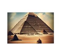 Dreaming of the Pyramids of Khufu Horizontal Wooden Jigsaw Puzzle 1000 Pieces Relax and Improve Hands on Skills and Concentration