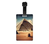 Dreaming of The Pyramids of Khufu Luggage tag Hanger Protects Privacy and is a Must-Have for Travel and is Durable