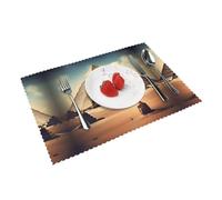 Dreaming of The Pyramids of Khufu Patterned Placemats Set of 4 (12 * 18 inches) - High-Value Home Table mats