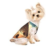 Dreaming of the Pyramids of Khufu Pet Breathable Sleeveless T-shirt L for Small Dogs and Cats, Soft, Comfortable, Stylish