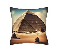 Dreaming Of The Pyramids Of Khufu Pillow Cover, 16"X16", Square Decorative Pillow For Sofa, &Living Room, Bed And Home Decor.