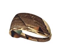 Dreaming of The Pyramids of Khufu Printed Elastic Sports Headband Stretchy Sports Headband Suitable for Sports Travel and Indoor Fitness