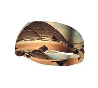 Dreaming of The Pyramids of Khufu Printed Sweat-Wicking Sports Headband for Men and Women, Perfect for Running, Basketball, Yoga, and Hiking.