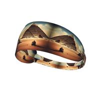 Dreaming of the Pyramids of Khufu Stretchy Non-Slip Sweat Wicking Hair Bands for Women & Men, Workout Headwrap for Gym, Running, Yoga, Tennis