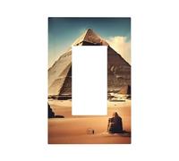 Dreaming of the Pyramids of Khufu Unbreakable Polycarbonate Switch Plate-Modern 1 Gang Light Cover for Home Office with Matching Screws
