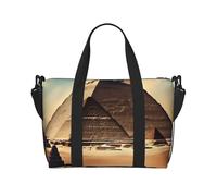 Dreaming of The Pyramids of Khufu Water-Resistant Crossbody Travel Bag, Large Carry-On with Adjustable Strap, Multi-Compartment Weekender for Gym, Travel, Outdoor