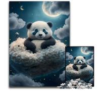 Dreaming Panda Jigsaws 1000 Pieces for Adults cardboard Puzzles Brain Challenge Gift, Educational Activity for Teenagers 26X38CM/10.23x14.96inch
