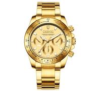 DREAMING Q&P Fq-005 Classic Style Gold Stainless Steel Mens Wrist Watches with Crystals for Man