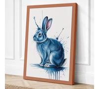 Dreaming Rabbit Boho Canvas Wall Art Print 30x20 Inch