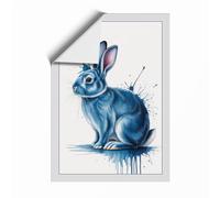 Dreaming Rabbit Boho Unframed Wall Art Print A3 (42×29.7cm), Wall Decor for Living Room, Bedroom, Office & Home, Art Gift