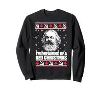 DREAMING RED CHRISTMAS Karl Marx Ugly Xmas Sweater Meme Sweatshirt
