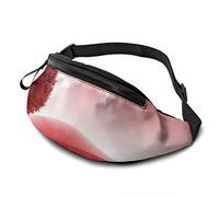 Dreaming Red Heart Lanscape Adjustable Fanny Pack Waist Bags with Headphone Hole for Sports Workout Traveling Running