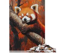 Dreaming Red Panda Puzzle Family Fun Paper Rectangular Jigsaw Puzzle for Kids And Adults Age 12 Years Up Birthday Present 1000pcs (26x38cm)