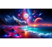 Dreaming Starry Sea Diamond Art Kits,5D Diamond Painting Kits for Adults,DIY Full Square Drill Diamond Painting Kits for Beginners Rhinestone Embroidery Picture Art for Home Decor 80x170 cm