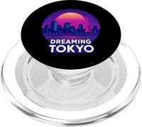 Dreaming Tokyo Vaporwave Skyline PopSockets PopGrip for MagSafe