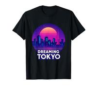Dreaming Tokyo Vaporwave Skyline T-Shirt