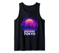 Dreaming Tokyo Vaporwave Skyline Tank Top