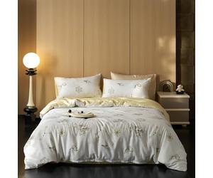 DREAMINGO Cooling Lyocell Duvet Cover Set -King Size, Smooth Breathable Comforter Cover for Girls Women, Luxury Silky Bedding Set for Hot Sleepers, Roman Mythological Constellations Cute Style