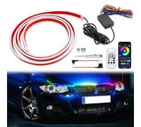 DREAMIZER Car Daytime Running Light, 12 V, 150 cm, Colourful Car Bonnet Ambient Lighting, 16 Million Colours, Flexible Waterproof LED Daytime Running Light for Cars, SUVs, Trucks (App and Remote