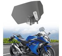DREAMIZER Universal Motorcycle Windshield, Adjustable Wind Deflector Clip On Windshield Extension Spoiler Wind Air Deflector Compatible with Honda Kawasaki Yamaha Suzuki Triumph Motorbike