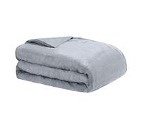 Dreamlab Amethyst and Quartz Crystal Cooling Reversible Weighted Blanket with Removable Cover, 15 Pounds, Grey