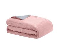 Dreamlab Amethyst and Quartz Crystal Cooling Reversible Weighted Blanket with Removable Cover, 15 Pounds, Soft Pink