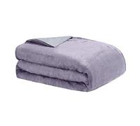 Dream Lab Amethyst and Quartz Crystal Cooling Reversible Weighted Blanket with Removable Cover, 15 Pounds, Lavender