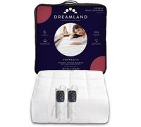 Dreamland Intelliheat Mattress Protector - Double Size, Dual Control, Fast Heat-Up - White