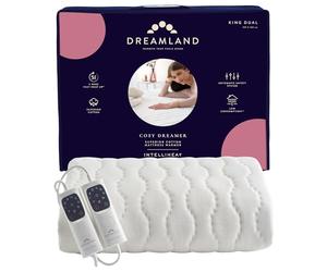 Dreamland Cosy Dreamer Electric Blanket - Heated Underblanket with Italian Cotton, Intelliheat Technology, 6 Heat Settings, Overheat Protection & Machine Washable, 160 x 152cm - King Size