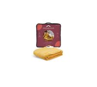 Dreamland Deluxe Velvet Herringbone Heated Throw Mustard Intelliheat+ 5 Minute Fast Heat Electric Throw, 120x160 cm, 1 Control, 6 Temperature