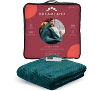 Dreamland Herringbone Pattern Emerald Heated Throw