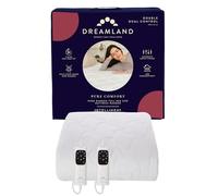 Dreamland - Double Bamboo Electric Blanket, 2 Detachable controls, Fast Heating Underblanket, 6 Heat Settings, Hypoallergenic, Auto Safety Shut Off, 190x137cm, Heated Blanket for Double Bed