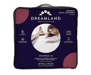 Dreamland Electric Mattress Protector Snowed In Organic Cotton Dual Controller