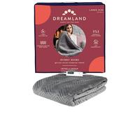 Dreamland Deluxe Velvet Herringbone Heated Throw - Grey