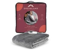 Dreamland Deluxe Velvet Herringbone Heated Throw - Grey