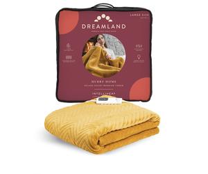 Dreamland HurryHome Warming Throw-Mustard 160X120