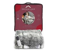 Dreamland Hygge Days Luxury Fallow Deer Super Soft Faux Fur Warming Throw White/grey