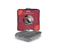 Dreamland Deluxe Velvet Herringbone Heated Throw - Grey