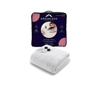Dreamland Hunker Down Electric Blanket, King Size, Scandi Sherpa, Fast Heat Up, Premium Heated Electric Fitted Underblanket, 6 Heat Settings, Easy Fit Straps, Machine Washable, Timer, 200 x 150 cm