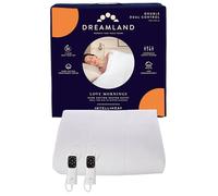 Dreamland Love Mornings Heated Duvet - Pure Cotton Cover, Double Size 200×200 cm, 6 Heat Settings, Rapid Heat-Up, 2 Detachable Controllers & Auto Safety Shut-Off, All-Season Use Electric Blanket