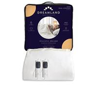 Dreamland Peaceful Dreams Electric Blanket - King Size, Fast heat up, Overblanket, 6 heat settings, auto safety controls, timer, machine washable, detachable control, Dual Controllers, 215 x 225 cm