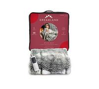 Dreamland Relaxwell Luxury Faux Fur Fallow Deer Heated Throw Natural