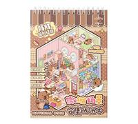 Dreamland Scene - Miniature, Relief Toy | Handmade Fantasy Playbook, Decorative Cartoon with Relaxing Mood for Home School Craft Gift for Kids Collecting Art Book Sticker House