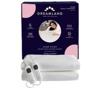Dreamland Sleep Tight Deluxe Fleecy Mattress Warmer, King, White