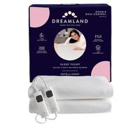 Dreamland Sleep Tight Electric Blanket - Premium Heated Fitted Underblanket with 6 Heat Settings, Fast Heat, Overheat Protection & Machine Washable, Timer, 150 x 137cm - Double Size Two Controllers